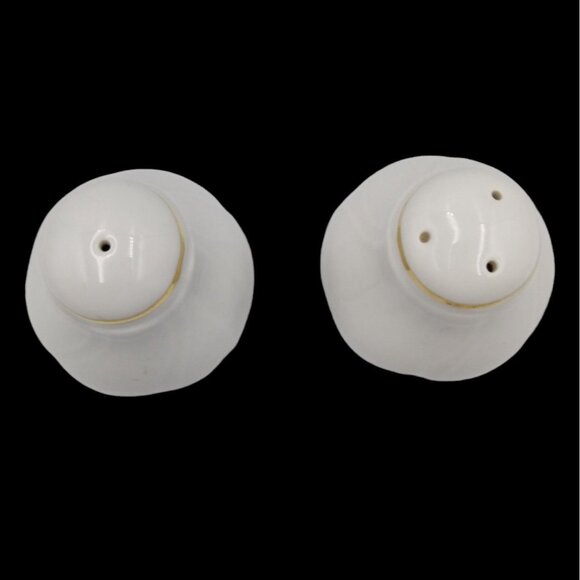 VTG Polfa Poland Salt and Pepper Shakers White with Gold Trim - Picture 5 of 8